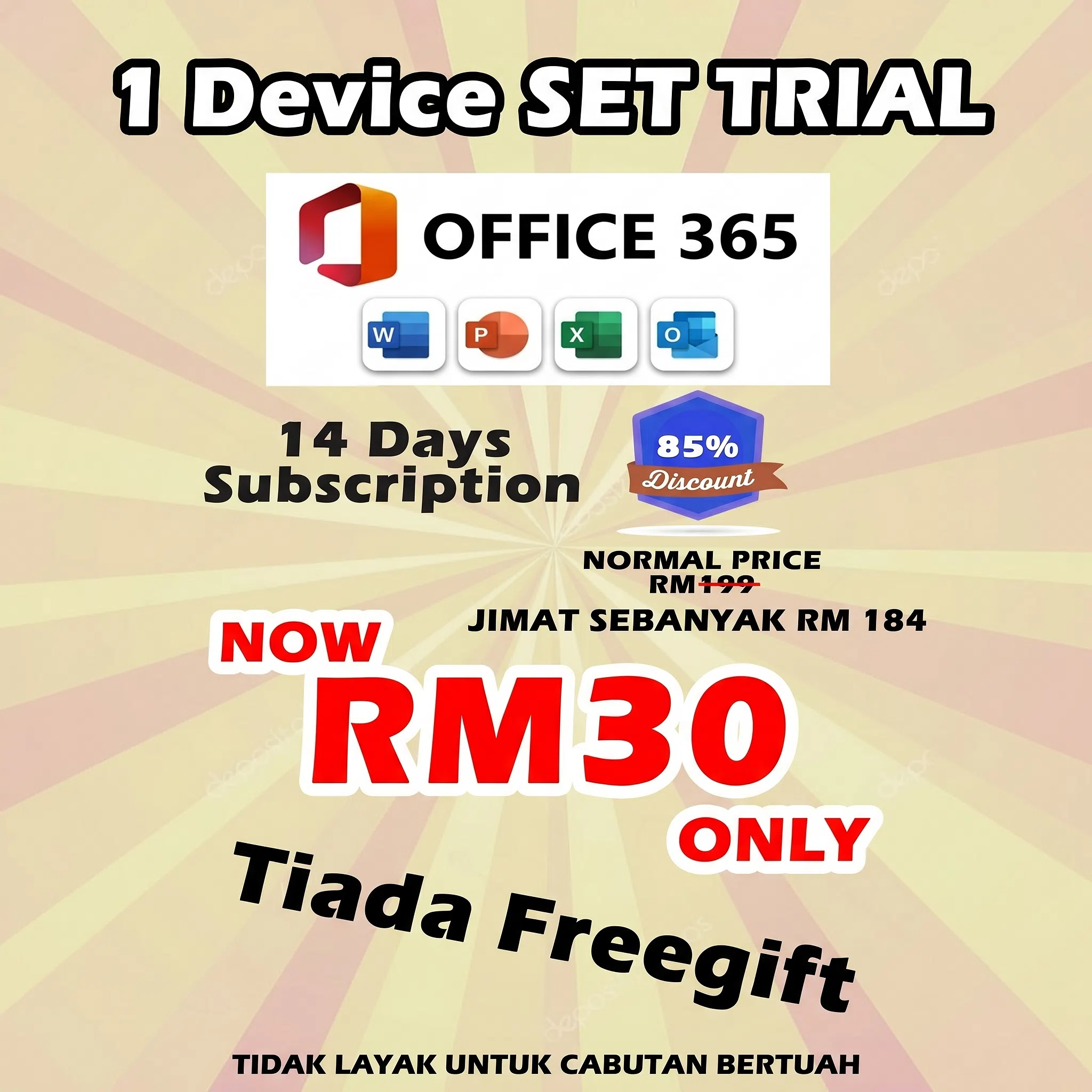 Office365 Set Trial - 1 Device